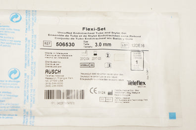 Teleflex 506530 Flexi-Set Uncuffed Endotracheal Tube and Stylet Set 3.0mm (x)